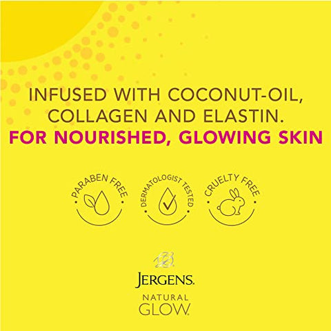 Natural Glow Gradual Glow – Hidratante Diário Firmador e Protetor Solar FPS 20, Médio a Bronzeado, 200ml - Jergens