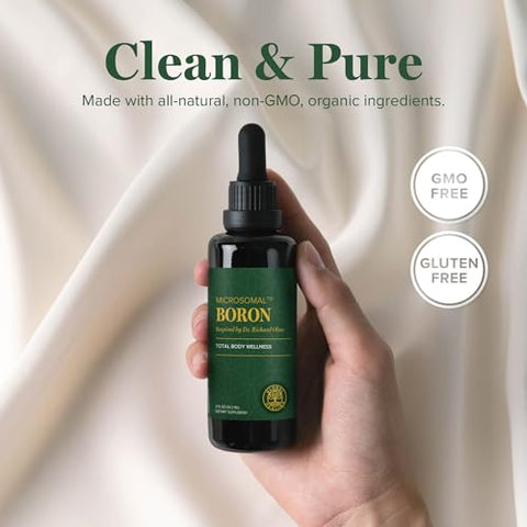 Global Healing Center - Global Healing – Suplemento de Boro para Homens e Mulheres – Mais Bioacessível que Lipossomal para Saúde Óssea, Metabolismo e Absorção Aprimorada de Magnésio, 5 mg (60 ml)