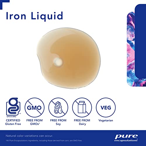 Ferro Líquido | Suplemento Hipoalergênico Suporta a Função de Hemoglobina e Mioglobina | 120 ml - Pure Encapsulations