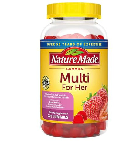 Multivitamínico para Mulheres, Suporte Nutricional Diário, 220 Gomas – 220 Gomas Multivitamínicas para Mulheres - Nature Made