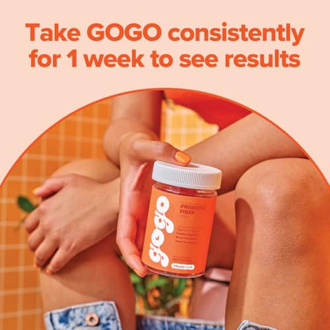 O Positiv - GOGO Fiber Gummies para Adultos, 60 Unidades (Pacote com 3) – Suplemento de Fibra Prebiótica de Raiz de Chicória Inulina – Goma de Fibra Diária para Saúde Digestiva – Não-OGM, Vegano