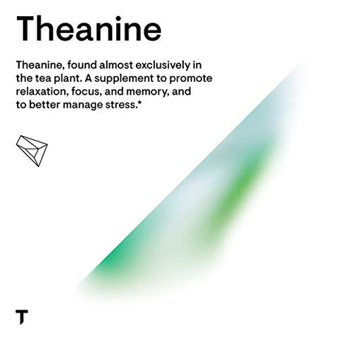 Theanine – 200mg de L-Theanine – Suporte para uma Resposta Saudável ao Estresse, Relaxamento e Foco – Aumenta a Produção de Ondas Cerebrais Alfa – 90 Cápsulas - THORNE