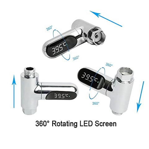 KAMEISHI - Termômetro de Chuveiro LED Digital de Segunda Geração para Banho de Bebê em Fahrenheit Celsius com Display Giratório 360° para Casa Banheiro Cozinha k2