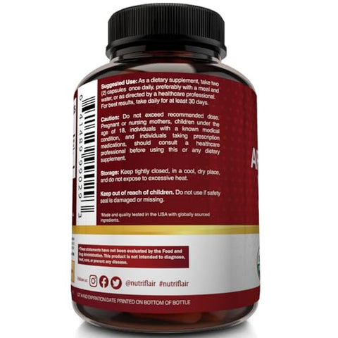 NutriFlair - Apple Cider Vinegar Capsules com The Mother – 120 Pílulas Veganas de ACV – Melhor Suplemento para Perda de Peso Saudável, Dieta, Keto, Digestão, Desintoxicação, Imunidade – Poderoso Limpador