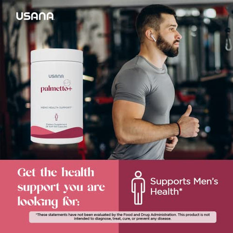 Palmetto Plus – Suplemento de Saw Palmetto para Próstata Masculina (28 Cápsulas) – Tamanho da Porção: 1 Cápsula - USANA