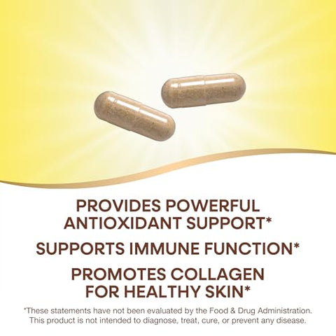 Nature's Way - Vitamina C Nature’s Way com Bioflavonoides, Suporte Imunológico, 1000 mg por porção, 250 Cápsulas