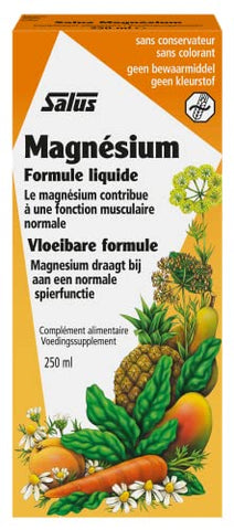 Magnesium Líquido | Alta Absorção em Forma de Gluconato e Citrato | Suplemento de Magnésio para Mulheres, Homens e Crianças | Vegetariano, Sem Glúten, Não-OGM (250ml) - Salus