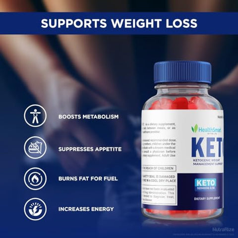 NutraRize - (5 Pacotes) Gomas Health Smart – Gomas Health Smart Keto ACV, Gomas Health Smart Keto para Perda de Peso Avançada, Goma Keto ACV, Suplemento de Força Máxima, HealthSmart