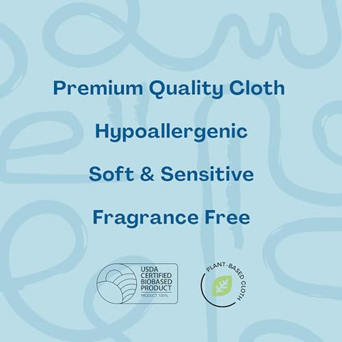 Lenços Umedecidos Extra Suaves Sem Perfume – à Base de Plantas – Feitos com 99% de Água e Aloe para Bebês e Crianças – 720 Unidades - Hello Bello