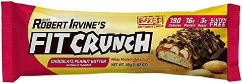 Fit Crunch - FITCRUNCH Barras de Proteína Tamanho Lanche, Criadas por Robert Irvine, Barra Assada de 6 Camadas, 3g de Açúcar