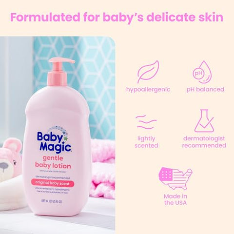 Loção Suave para Bebês Baby Magic | 30 ml (Pacote com 4) | Vitaminas