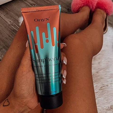 Sunphoria Acelerador de Bronzeamento | Loção Bronzeadora sem Bronzer para Ambientes Internos | 200ml - Onyx