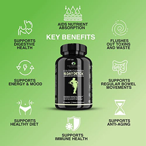 THE ENCLARE NUTRITION - Enclare Nutrition: Desintoxicação Rápida do Cólon; Movimento Intestinal Saudável, Laxantes para Alívio da Prisão de Ventre, Inchaço, Probióticos, Fibras, Suporte à Regularidade, Energia, Intestino