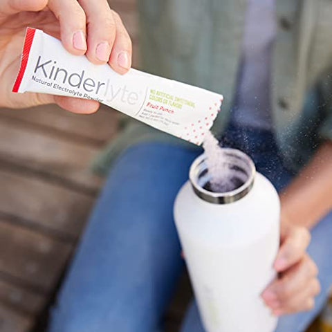 Pó de Eletrólitos, Hidratação Rápida, Embalagens Práticas, Suplemento em Pó (Sabor Frutas Vermelhas, 16 Unidades) - Kinderlyte