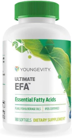 Ultimate EFA – Fonte Orgânica de Ácidos Graxos Essenciais | Ômega 3, 6 | 60 cápsulas | Marca Youngevity - Youngevity