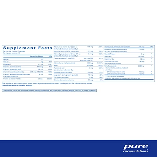 Energize Plus Pure Pack | Suporte à Produção de Energia e Metabolismo de Nutrientes | 30 Pacotes | Marca em Destaque - Pure Encapsulations