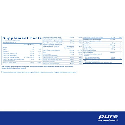 Energize Plus Pure Pack | Suporte à Produção de Energia e Metabolismo de Nutrientes | 30 Pacotes | Marca em Destaque - Pure Encapsulations