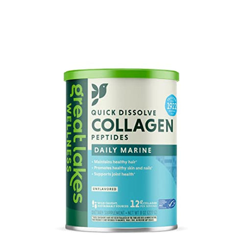 Colágeno Marinho Sustentável para Pele, Cabelo, Unhas e Articulações – 100g - Great Lakes Wellness