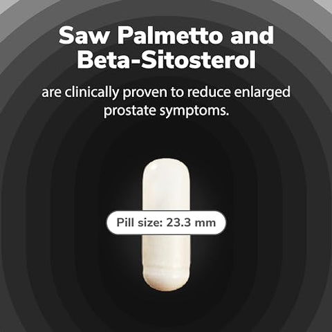 Szio+ - Utiva – Suplemento Natural para Saúde da Próstata e Fluxo Urinário – Fórmula com Beta-Sitosterol e Saw Palmetto – Fabricado no Canadá, 30 Softgels