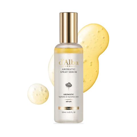 d'alba Piedmont - d’Alba Italian White Truffle First Aromatic Spray Serum – Serum Facial Hidratante Antioxidante Vegano, Perfumado e Iluminador, 120ml