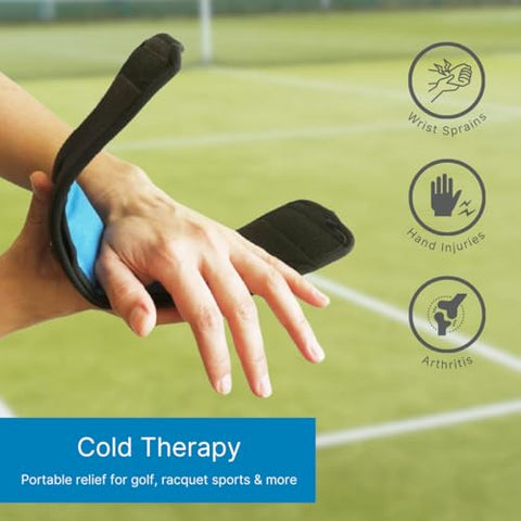 Cold Therapy Wrap (Regular) com Alça de 14″ – Kit com 2 – Compressa de Gelo em Gel Reutilizável Pequena para Lesões e Alívio da Dor, Mão, Arco do Pé, Punho, Cotovelo, Artrite - NatraCure