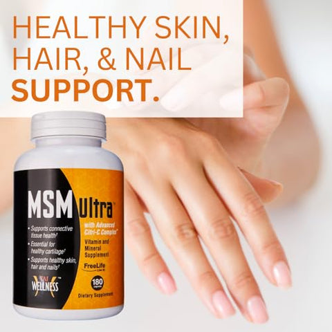 Freelife MSM Ultra | 3.000 mg MSM Complexo Citri-C Proprietário com Vitamina C | Suplemento Methylsulfonylmethane Definitivo | Ósseo - Youngevity