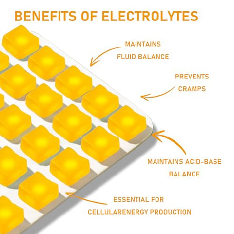 inGreens - Gummies Naturais de Eletrólitos com 6 Eletrólitos Essenciais – Inclui Vitaminas, Magnésio, para Corredores, Esportes de Resistência, Mastigáveis de Hidratação – 90 Gummies