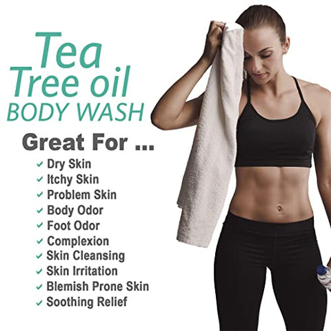 Óleo de Melaleuca Natural Riches Body Wash, 2×480 ml – Calmante, Hidratante e Suave para Pele Normal, Mista, Sensível, Oleosa e Seca