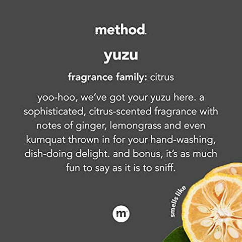 Gel Hand Wash Yuzu – Fórmula Biodegradável 11.5 fl oz (Pack com 6)  Method - Method