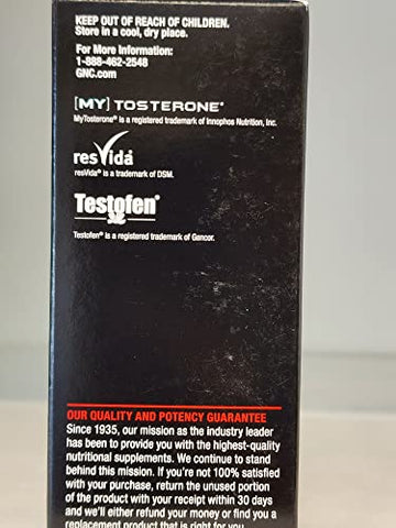 Testosterona Saudável para Homens, 60 Cápsulas, Suporte para Testosterona e Saúde Sexual - GNC