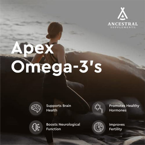 Ovos de Peixe Selvagem, 2400mg, Ômega-3 Suporte para Cérebro, Coração, Fertilidade e Saúde Inflamatória, Fonte de Alimento Completo de Vitamina D, K2 e A - Ancestral Supplements