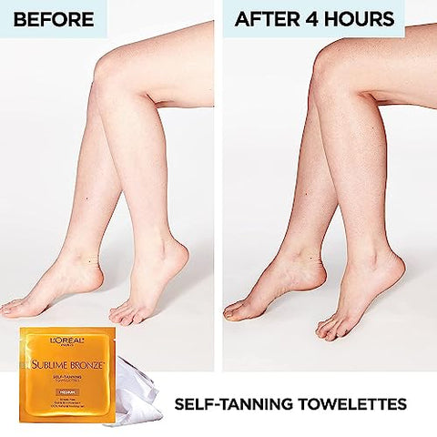 L'Oreal Paris - L’Oréal Paris Sublime Bronze Lenços Autobronzeadores para o Corpo, 6 Unidades (Pacote com 2) – Autobronzeamento de qualidade com praticidade e eficácia
