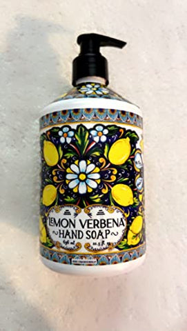 Generic - Coleção de Sabonetes Sicilian Deruta | 4 x 635 ml Frascos de Plástico Italiano de Limão Cítrico Verbena Gardenia Lírio Coco Lima 2.548 g