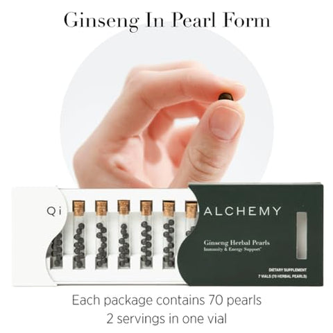 Qi ALCHEMY - Red Ginseng Pérolas Herbais [70 Unidades] Imunidade Diária – Marca Red Ginseng