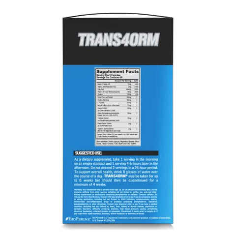 Evlution - EVL Stack de Suporte para Perda de Peso – Pílulas de Suporte Queimador de Gordura Trans4orm Termogênico com Extrato de Café Verde e Forscolina, além de LeanMode Metabolismo e Perda de Gordura sem Estimulantes