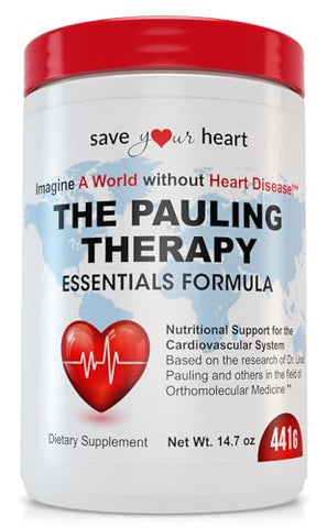 SAVE YOUR HEART - Cardio Health Powder Supplement – Fórmula Essencial da Terapia Pauling (FETP) com Vitamina C, B-12, L-Lisina, L-Arginina, Magnésio, Zinco – 100g