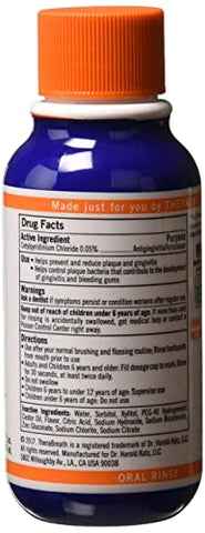 Enxaguante Bucal 24 Horas para Gengivas Saudáveis, Fórmula do Periodontista, Menta Limpa, 3 ml (Pack com 6) - TheraBreath