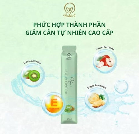 Generic - Combo RubisS Detox Sabor Kiwi (12 pacotes + 1 caixa de Cookies de Cereais), médio, verde – RubisS Detox Combo Genérico