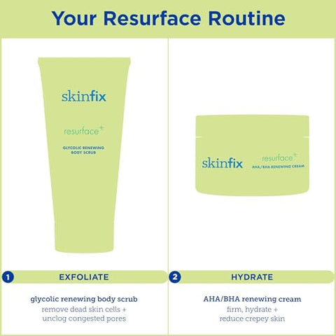 Resurface Scrub Renovador com Ácido Glicólico: Esfoliante Dupla Ação AHA BHA - Skinfix