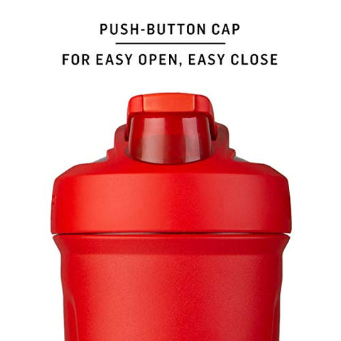 Strada – Garrafa Térmica em Aço Inoxidável com Misturador, 24-Ounce (710ml), Verde Floresta - BlenderBottle