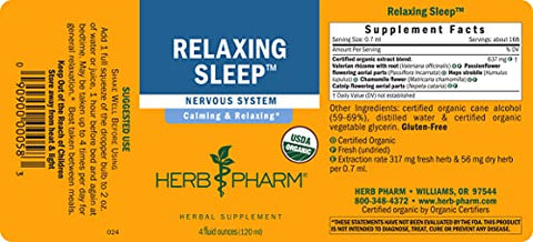 Fórmula Herbal Relaxante para um Sono Repousante com Extrato Líquido de Valeriana – 120 ml - Herb Pharm