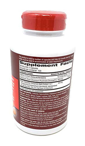 TruNature - trunature CinSulin 500mg – 200 Cápsulas Vegetarianas (2 Pacotes) – Força Avançada