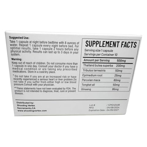 Shooting Vertex - Nutrição com Extratos Naturais para Energia e Vitalidade – Oferta de Introdução (10 Pacotes)