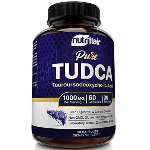TUDCA Puro 1000mg – Ácido Tauroursodeoxicólico Premium, Detox – 60 Cápsulas - NutriFlair