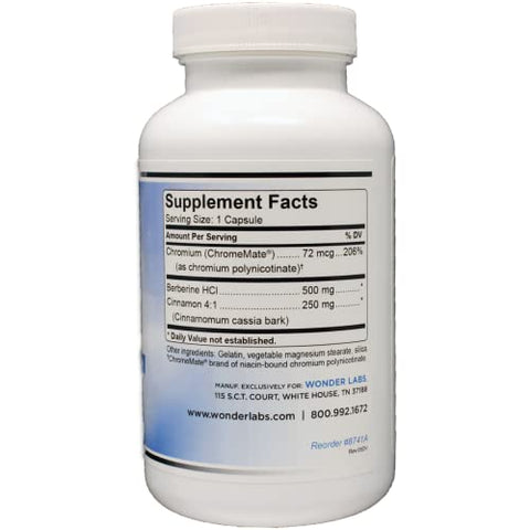 Wonder Laboratories - Berberine HCL 500mg Canela – Potencialize sua saúde com o Berberine HCL 500mg