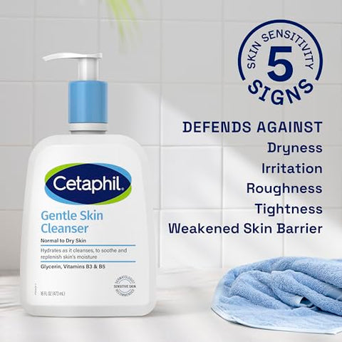 Face Wash: Limpeza Suave e Hidratante para Pele Sensível, 20ml, Sem Fragrância, Sem Sabão e Não Espumante - Cetaphil
