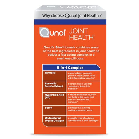 5-em-1 Suplemento para Suporte Articular, Ação Rápida, Dose de Uma Cápsula, Apoio à Resposta Inflamatória Saudável - Qunol