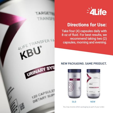 KBU – Suporte Urinário com Fator de Transferência para a Bexiga | 60 cápsulas | 500mg | Marca 4Life - 4Life