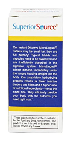 Vitamina K2 MK-4 (Menaquinona-4), 500 mcg, Comprimidos MicroLingual de Dissolução Rápida, 60 Unidades, Ossos e Artérias Saudáveis, Imunidade - Superior Source