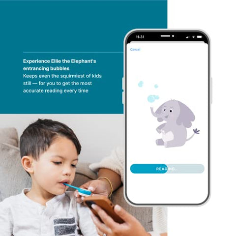 Termômetro Digital Kinsa Smart para Bebês, Crianças e Adultos – Leitura Rápida e Precisa de Temperatura Oral, Axilar ou Retal – Aprovado pela FDA – QuickCare
